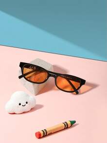 1PC Kids 9‑14Y PC Fashion Glasses, Vintage Decor Eyewear For Holiday Casual Summer Occasions With Glasses Box - Multicolor - View 13