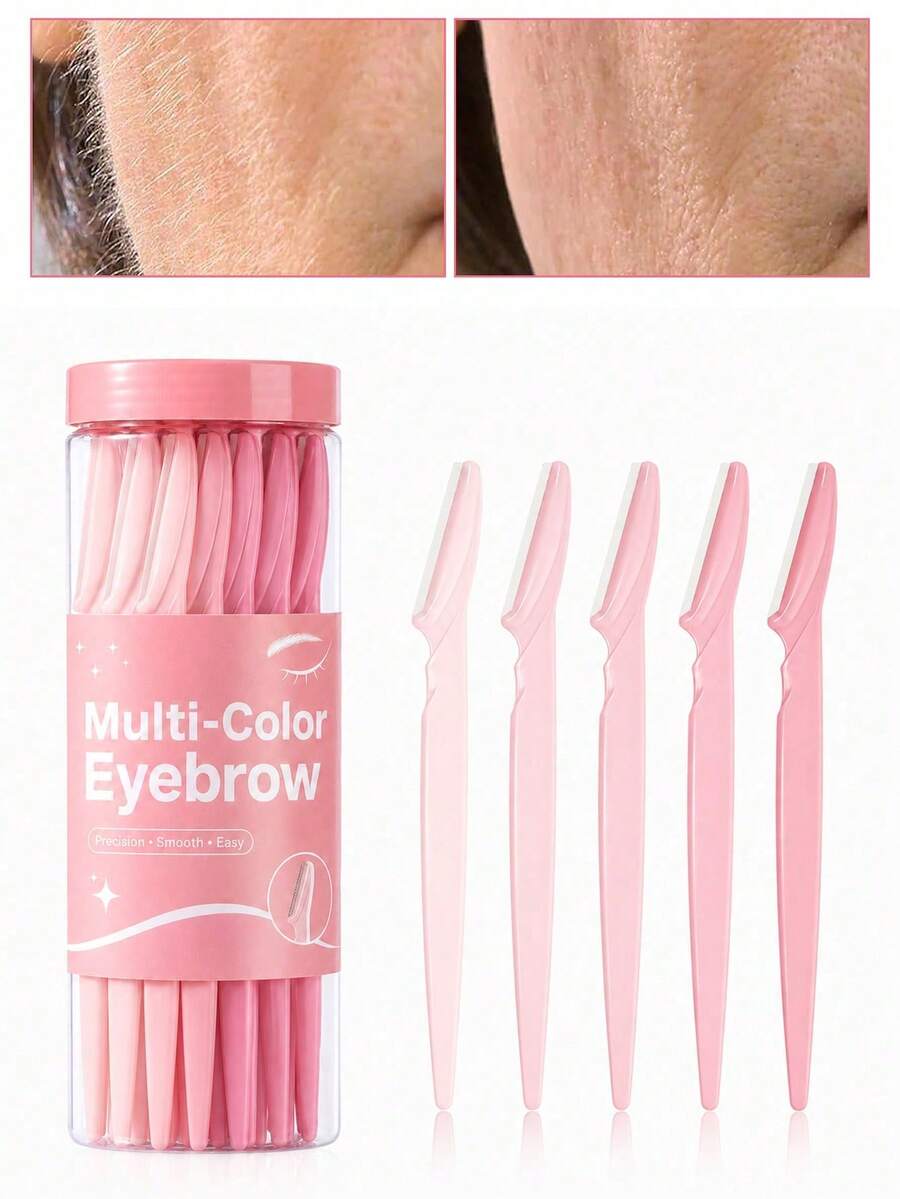 12/9/6/3/1件組女性去角質刮鬍刀-中性臉部刮鬍刀與面部刮鬍刀-去角質臉部刮鬍刀與去角質磨砂膏,眉毛修剪器與刮鬍刀,去角質刮板,身體除毛修剪器與臉部套組,長柄刀片附精準保護蓋,女性眉毛修整工具,可用作護膚工具使肌膚更光滑,適合日常或旅行使用,身體與臉部毛髮護理工具,加長手柄附保護蓋,價格實惠適合旅行、臥室使用,化妝配件,經濟實惠 - 彩色 - 查看 1