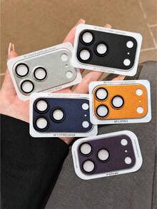 ZYONS Camera Lens Protector For IPhone 18 Pro Max/18 Pro/17 Pro Max/17 Pro - [Unbreakable] [Strong Adhesion] [Compatible With Phone Cases] Metal Rear Camera Screen Protector (Orange, Silver, Blue, Deep Cherry Red) - A - View 2