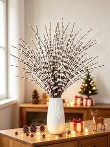 1/3pcs 31.1 Inch Long Stem Artificial Jasmine Flower Bouquet, Suitable For Home Kitchen, Bedroom, Wedding Party DIY Decor, Porch Decor, Christmas Decor, Winter Decor - White - View 1