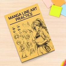Manga Line Art Practice Notebook, Anime Character Drawing And Sketching Guide With Eyes, Hands, Hairstyles, Head Angles And Full-Body Pose Exercises, Step-By-Step Illustration Training For Beginners, Art Class, Home Practice And Creative Gifts - Line Art Practice - View 2