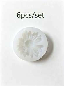 6pcs/Set Daisy Decorative Mold, DIY Scented , DIY Craft Plaster Decorative Mold, Handmade Soap, Diffuser Stone Silicone Mold - A - View 14