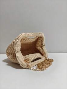 Woven Fashion Shoulder Bag, Crochet Handbag,Straw Bag - Multicolor - View 10