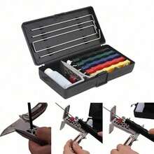 Portable Profession Knife Sharpener Kit 5 Whetstone Sharpen System Grindstone Kitchen Tool Household Knife Sharpener Multi-Tools - Multicolor - View 1