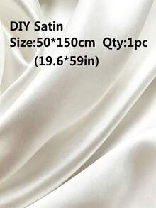 1PC DIY Sedding Cloth Suitable For Weddings And DIY Crafts - Smooth Shiny Polyester, Pre-Cut Design, Machine Washable, Available In White, Black, Red, Pink, Purple, Blue, Green, Available - White - View 10