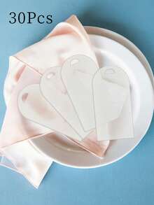 20/30/40/60pcs Acrylic Blank Wedding Gift Tags, Wedding Name Cards, DIY Acrylic Blank Labels, Seat Cards, Decorative Basket Labels, Storage Box Labels, Wedding Supplies - Transparent - View 9