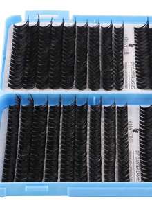 720/666/648/708/684/576/200pcs Large Capacity False Eyelashes, Portable False Eyelash Book, Suitable For Beginners, Soft Natural Look, Thick Fluffy Single Cluster Eyelashes, Long-Lasting Lightweight, Suitable For Daily Makeup, Home DIY, Classic Segmented Eyelashes - D - View 11
