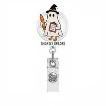 1PC Halloween Silly Goose Ghost Badge Reel, Rotatable ID Holder For Healthcare And Office, Holiday Retractable Lanyard - Multicolor - View 10