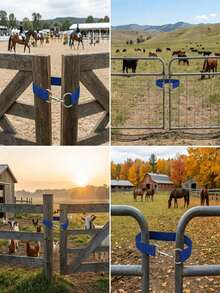 Heavy‑Duty Gate Strap Latch With Spring Snap Hook, Nylon Fence Tie Strap For Horse Barn Pasture Livestock Fencing - Cord Buckle - View 7