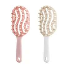 1/2pcs Long Handle Scalp Massage Comb, Hollow Thick Tooth Design, Dry & Wet Use, Suitable For Nail Art And Applying Care Products - Multicolor - View 10