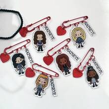 مجموعة 6 دبابيس مفاتيح بتصميم Chibi من ألبوم KATSEYE "Pinky Up"، مخصصة لمانون وسوفيا ودانييلا ولارا وميغان ويونتشاي جميع الأعضاء، قاعدة دبوس حمراء مع قلادة قلب وتصميم بطاقة اسم المجموعة، صورة كرتونية لطيفة بأسلوب مستعاد بدقة عالية، مادة أكريليك بطباعة عالية الدقة مقاومة للتآكل والخدش، يمكن تزيين حقيبة الظهر وحامل البطاقات والملابس، بضائع إبداعية لمجموعة معجبين فرقة الفتيات الدولية والدعم - متعدد الألوان - مشاهدة 2