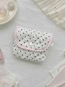 Cute Quilted Coin Purse Women's Earphone Storage Pouch Small Storage Bag Sweet Dot & Plaid Bear Pattern Pouch For Earbuds Lipstick Small Accessories - Multicolor - View 14