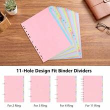 21pcs A-Z Letter Index Divider Pages, Durable Waterproof PVC Binder Index Tabs, Soft & Flexible, Fits 8.5*11 Inch Letter Size, Compatible With 2/3/4/11 Ring Binders, Suitable For Office, School, Home File Organization And Quick Information Retrieval - Colorful - View 4
