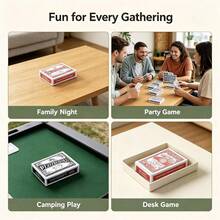 1pc Deck Of Poker Cards, Specially For Texas Hold'em, Thick And Sturdy, Durable Game Accessory, Great For Family Fun, Club Games, Or Party Favors. Can Also Be A Gift, Suitable For Drinking Games, Birthdays, Weddings, And More. Colors Are Random. - Multicolor - View 6