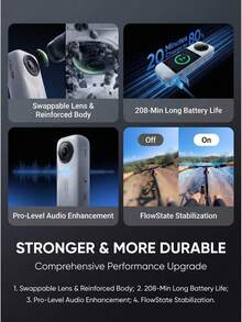 Insta360 X5 Panoramic Action Camera 8K HD Anti-Shake Waterproof Motorcycle Riding Handheld Camera Vlog Travel Pocket Camera, Multiple Sets Available - View 6