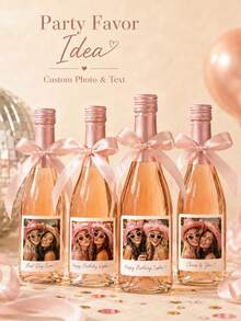 1-10pcs Customized Wine Bottle Labels, Personalized DIY Wine Bottle Stickers, Designed Based On Birthday Celebrant - Multicolor - View 3