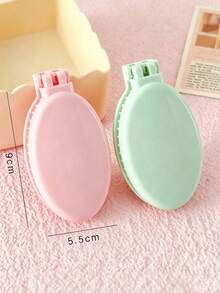 1/2pcs 2-In-1 Folding Mirror Scalp Massage Comb, Mini Lightweight Pocket Hairbrush Tool, Portable Foldable Hair Comb, Suitable For Travel, Outdoor, Sports, Office, School And Daily Care, Practical Beauty Accessory And Graduation Gift - A - View 17