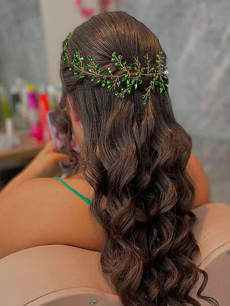 1pc Shiny Rhinestone Headband, Elegant Wedding Bridal Bridesmaid Hair Accessory, Fashion Party Banquet Festival Gathering Headpiece