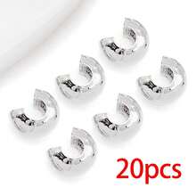 20pcs 18K Silvery Plated Crimp Beads Wire Guardians Clamshell Bead Tips Knot Covers End Caps For DIY Bracelet Necklace Jewelry Making Findings - Silver - View 11