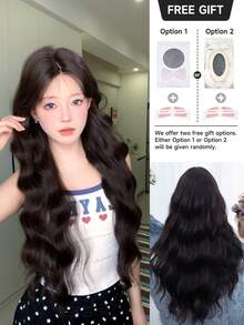 alicegarden 30 Inch Front Lace Wig, Natural Wavy Style, Stunning Black, Middle Part Design, Suitable For Women's Daily, Party, Cosplay Use, Natural And Durable, Women's Wig Gift (Accessories Not Included) - Black - View 6