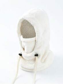 1pc Winter Warm Ear Protection Neck Warmer Hat Scarf All-In-One Thickened Ski Cycling Face Mask Windproof Balaclava - Multicolor - View 10