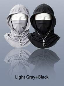 1pc/2pcs Unisex Solid Color Sun Protection Face Mask Neck Gaiter Integrated Full Face Ice Silk Breathable Sun Hat Neck Warmer Cycling Face Cover Neck Guard Suitable For Daily Outdoor Activities Hiking Travel Sun Protection - Multicolor - View 7