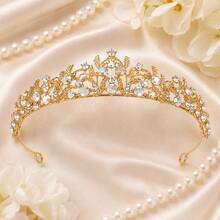 1pc Fashionable & Elegant Artificial Rhinestone Tiara - Sparkling Ball Crown, Graceful Dance Hair Accessory, Suitable For Prom, Graduation Ball, Party And Holiday Events - Silver - View 8
