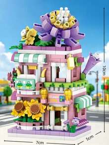 Creative Colorful Street Scene Small Particle Building Blocks Set, Cute Cartoon Commercial Street Shop Design, Rich Colors, Smooth Particles Without Burrs. Can Be Freely Assembled And Built, Exercising Children's Hands-On Ability And Spatial Thinking, Fun Educational Stress Relief. Home Decor, Parent-Child Interactive Toy, Ideal Gift For Birthdays And Holidays. - Multicolor - View 13