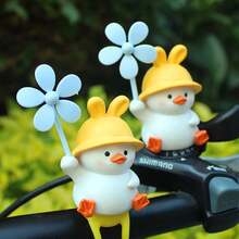 Dekorasi Sepeda Bebek Kincir Angin Lucu, Ornamen Sepeda Listrik Bebek Kuning yang Menggemaskan, Aksesori Bersepeda, Liontin Kereta Bayi - MultiWarna - View 6