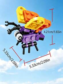 Youleli 12Pcs Kids Cartoon Animal Building Blocks Set, Educational DIY Interlocking Blocks Puzzle Game Toy, Assembly Construction Toy, Birthday Christmas Gift For Children - Multicolor - View 6