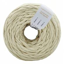 Hilaza De Algodón Una Hebra Para Macramé 4 Mm 1 Kg Color Beige - Beige - Ver 4