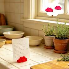1/3/6pcs Black & Red 3D Cloud Photo Base, Desktop Instant Photo Holder, Desk Decor Card Display Stand - Clouds - View 4