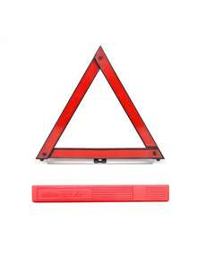 1pc Red Reflective Warning Triangle With Storage Box, Compact & Portable For Emergency Road Safety | Car Safety Must Haves, Roadside Emergency Kit, Vehicle Emergency Essentials, Car Trunk Organizer, Reflective Safety Gear, Travel Safety Accessories - Tripod - View 9