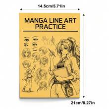 Manga Drawing Practice Notebooks, Anime Line Art Sketching Guide With Boy, Girl And Chibi Character Illustration Exercises, Learn Faces, Hairstyles, Poses And Character Design - Style - View 4