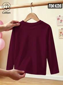 Halloween Girls Cotton Raglan Long Sleeve Tee, Cartoon Leopard Print Top, Cute Sweet Preppy Style - Maroon - View 11