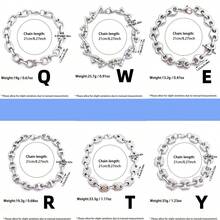 6/3/1Set Stainless Steel Unisex Bracelet, Hypoallergenic Thick Chain Bracelet, Suitable For Daily Wear And Party Jewelry Gift, Halloween - Multiple Styles - View 11