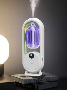 1 buah Diffuser Aromaterapi Minimalis Putih, Dapat Dipasang di Dinding & Diffuser Ultrasonik 2-in-1 di Meja dengan Lampu Malam LED 7 Warna, 5 Mode Operasi, 6 Pilihan Minyak Esensial, Bertenaga USB, Dapat Diisi Ulang, Cocok untuk Ruang Rumah yang Luas, Kantor, Kamar Tidur, Kamar Mandi, Asrama Mahasiswa, Hotel, Ruang Hewan Peliharaan - Putih - View 2