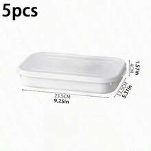 10pcs Refrigerator Storage Containers With Lids, Essential Home Lunch Boxes, Japanese Style Fridge Organizer Boxes, Kitchen Food Freezer Storage Containers, Reusable Airtight Sealed Boxes, Leak-Proof Stackable Sealed Containers - Multicolor - View 9