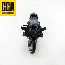 C C A Mobil Simulasi Sepeda Motor Kawasaki H2R Skala 1:18 dari Paduan Logam, Setang Tegak Dapat Diputar, Mainan Anak, Permainan Peran Pesta, Pembelajaran Kognitif Praktis, Hadiah Liburan - MultiWarna - View 4