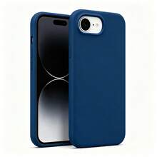 適用於 iPhone 17E 17 Pro Max 16 15 14 13 12 Mini 11，防震液態矽膠保護手機殼，內層柔軟防刮超細纖維襯裡，適用於 iPhone 8 Plus 7 6s 軟殼 - 鈷藍色 - 查看 1