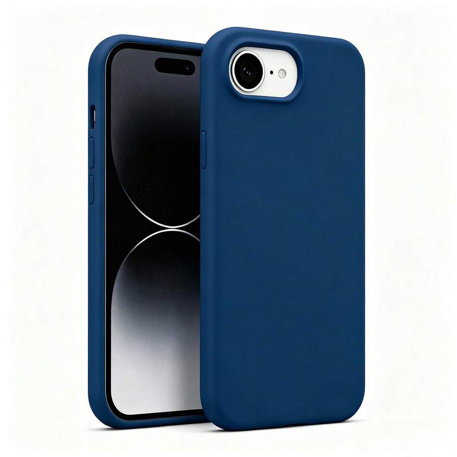 適用於 iPhone 17E 17 Pro Max 16 15 14 13 12 Mini 11，防震液態矽膠保護手機殼，內層柔軟防刮超細纖維襯裡，適用於 iPhone 8 Plus 7 6s 軟殼 - 鈷藍色 - 查看 1