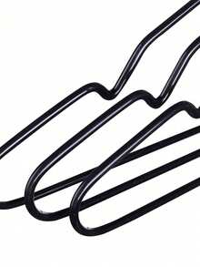 20/30/50 Household Clothes Hangers With Angle-Free, Non-Slip Hanging, Anti-Curvature Coated Drying Rack - Black - View 9