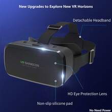 YIYI VR Glasses 3D VR Glasses Universal Virtual Reality Goggles Support 360°Panorama Large Screen An-Ti Bluelight Adjustable Pupil Distance Eye Protection VR Goggles For Movies Games Gift For Man & Women, No Need Power - 1pc - View 8