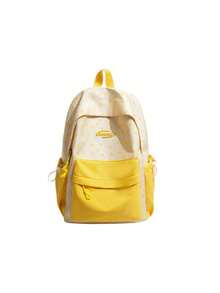 Contrast Color Star Print Backpack, Lightweight Nylon Material, Multiple Pockets Storage, Zipper Closure, Versatile For Travel And Commuting - Multicolor - View 14