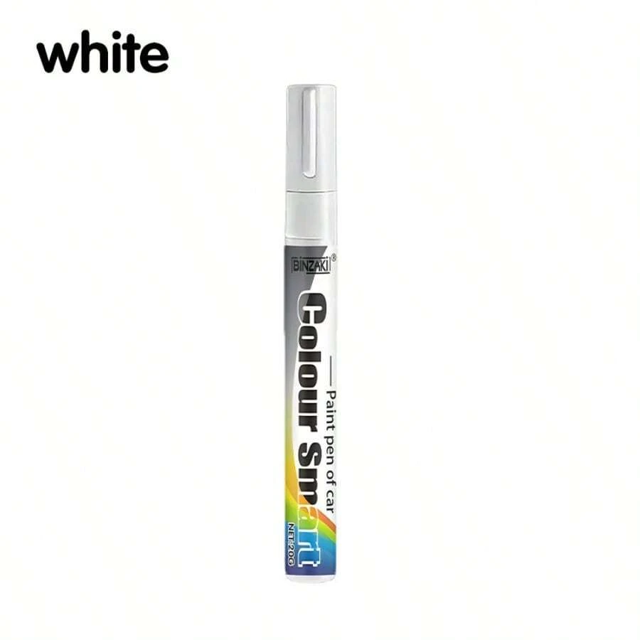 Binzaki 1pc New Multi-Color Car Scratch Repair Paint Pen, Body Paint Touch-Up Pen For Car, Motorcycle And Other Vehicle Body Scratch Repair, Paint Repair And Masking Tool - White - View 1