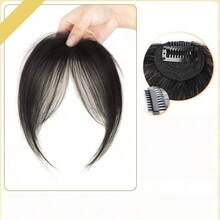 1pc Clip-In 8-Shape Bangs Hair Extension, Natural Look, Invisible Seamless Air Bangs And Sideburns Hair Piece, Suitable For Women, Student Daily Use, Multiple Colors (Color May Vary Slightly From Image) - Multicolor - View 4