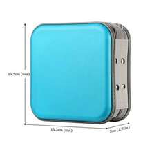 alavisxf xx Estuche para CD, Estuche de plástico duro para DVD con cremallera Portátil Estuche grande para discos para coche viaje casa - Multicolor - Ver 3