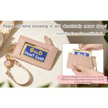 Pass Holder With Retractable Reel, Zipper Coin Purse, Transparent Window, IC Card Holder (, PASMO, Etc.), With Shoulder Strap, Retractable Reel, Coin Purse, Card Holder, Key Holder, Can Be Attached To Bag, Convenient For Quick Passage Through Turnstiles, Commuting, School, Fashion, Unisex - Multicolor - View 8