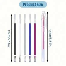 Heat Erasable Fabric Marker Set, Multi-Color Fabric Disappearing Ink Pens, Designed For Quilting, Sewing, Garment Making And Cutting, Tailor's Fine Chalk Pens, Essential Quilting Tools, Streamlined Pen Body Design, Replaceable Fabric Markers - Sewing Marking Pen - View 11