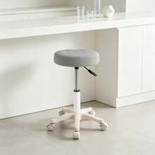 Light Grey Height Adjustable Bar Stool Rolling Stool Salon Stool - Light Grey - View 10